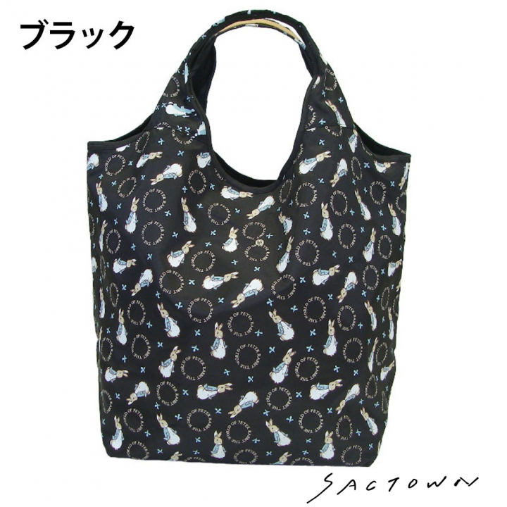 ピーターラビット（TM) |  ロゴ リース総柄 コンパクト マルシェバッグ (L) 全5色 0636