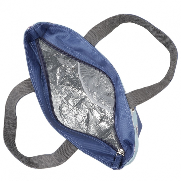  [mama fiore マーマフィオーレ] Picoteeシリーズ ピコティ 保温保冷 ランチバッグ 保冷バッグ | おしゃれ 可愛い サブバッグ 軽量 レディース キッズ 弁当袋 ミニ トートバッグ 4L 便利 モフモフ犬のモフィコ／ブルー