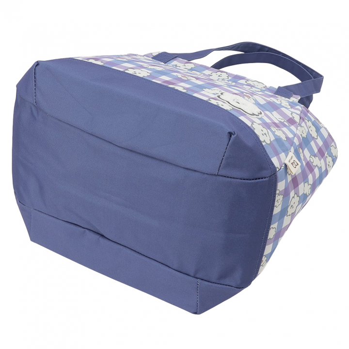 保冷バッグ トートバッグ 4WH8 [mama fiore マーマフィオーレ] Picoteeシリーズ ピコティ 保温保冷 もふもふ 犬 チェック柄 大容量 レジャー レディース ブルー