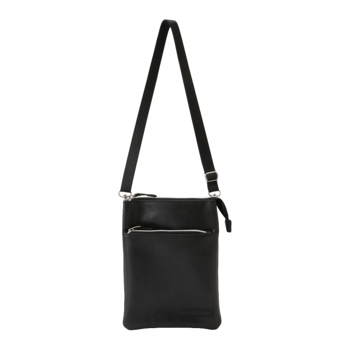 [CUBIC CORE キュービックコア] サコッシュ ショルダーバッグ 軽量 ショルダー 斜めがけ シンプル くすみカラー 薄マチ 収納力 大容量 黒 ブラック 1E31