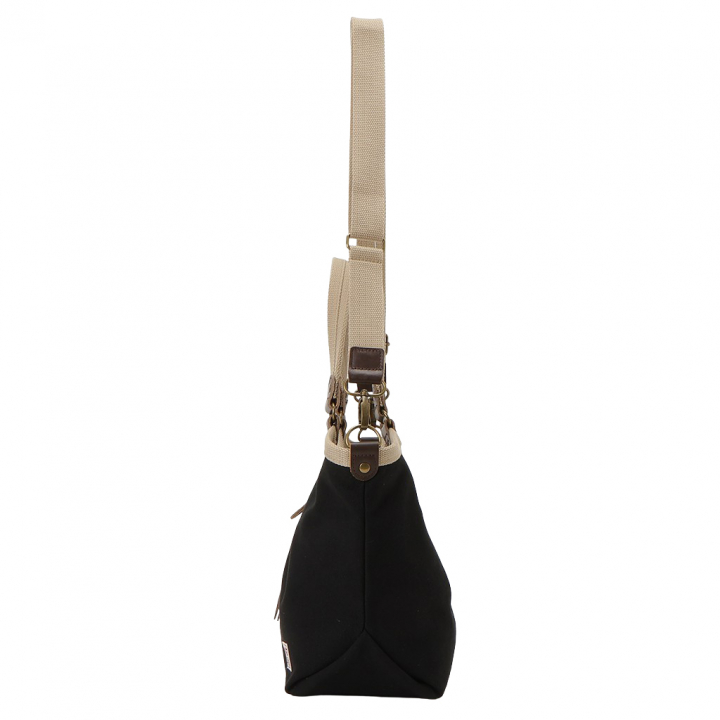 帆布工房 PEARIIシリーズ| バイカラー仕様 2WAY ハンドバッグ ショルダーバッグ 軽量 お弁当 天然素材 帆布 本革 底板付き ナチュラル カジュアル レディース はんぷこうぼう 3X40 