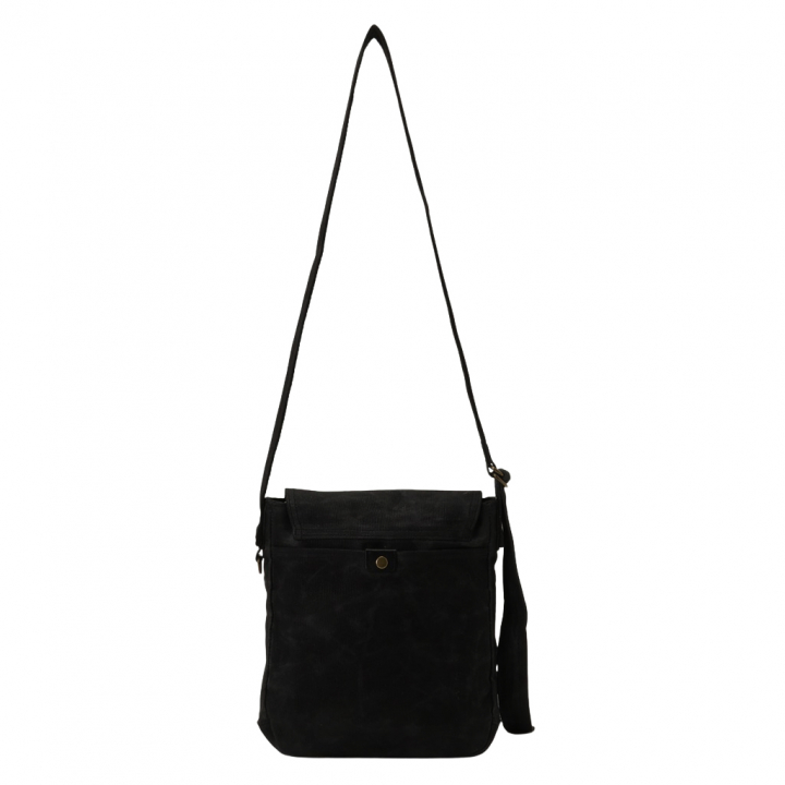 帆布工房 HUSKYII シリーズ 全３色 | B5対応 帆布ショルダーバッグ パラフィン加工 撥水 天然素材 帆布 キャンバス 旅行 通学 男女兼用 頑丈 はんぷこうぼう 黒 ブラック 3X25