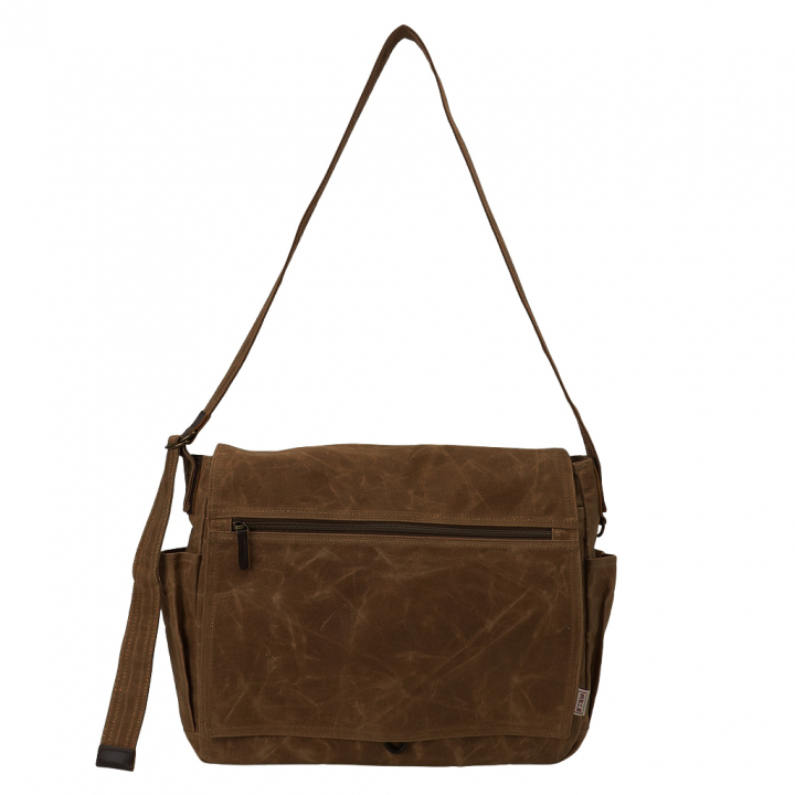 帆布工房 HUSKYII シリーズ 全３色 | B4対応 帆布ショルダーバッグ パラフィン加工 撥水 天然素材 帆布 キャンバス 旅行 通学 男女兼用 タブレット 茶 ブラウン 3X27