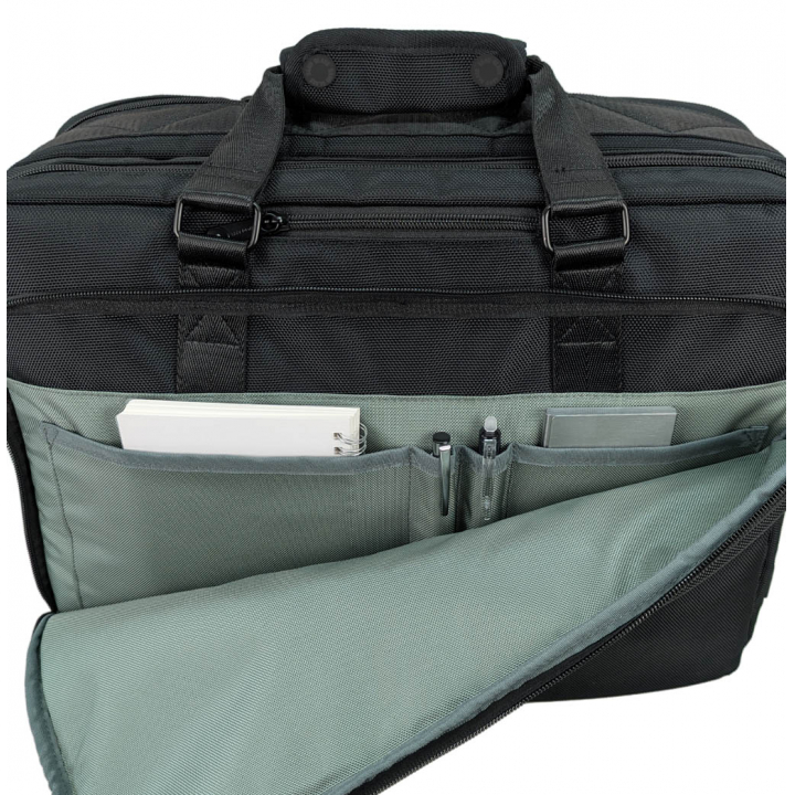 SANDGLASS｜キャリーオン機能 B4対応 2層ビジネスバッグ 大容量 多機能 撥水 リュック 手持ち ビジネスリュック PC タブレット収納 出張 サンドグラス ブラック 3G01