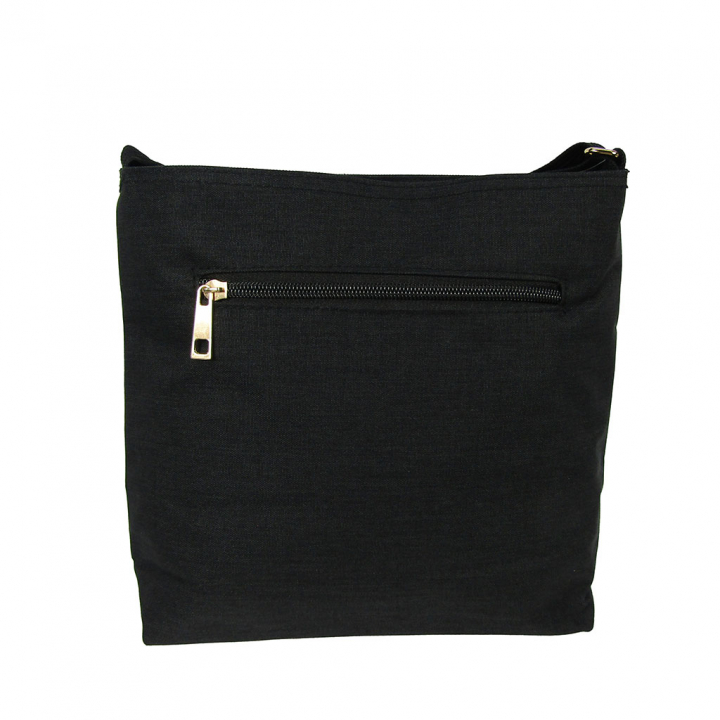 [Sofia Valentino ソフィアバレンチノ] 縦ファスナー ポケット付 軽量  ショルダーバッグ | レディース サコッシュ 多機能 ななめ掛け 黒 ブラック 4902