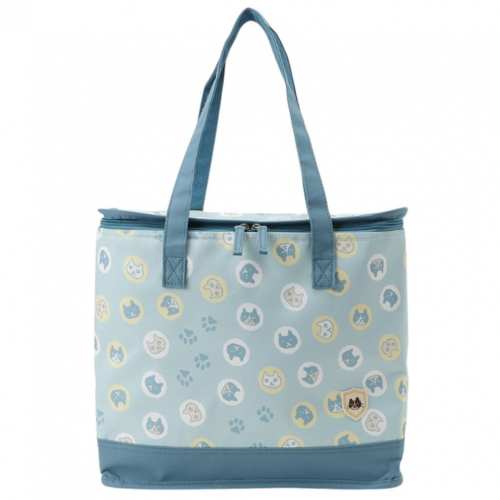  [mama fiore マーマフィオーレ] Picoteeシリーズ ピコティ BOX型 保温保冷トートバッグ 4WA1 | レジャー ネコ柄 猫 かわいい キャラクター 軽量 レディース トートバッグ 猫グッズ 便利 お買い物 ドット グリーン