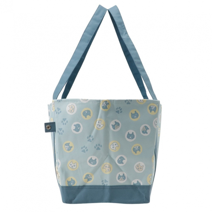 レジかごバッグ 4WA4 [mama fiore マーマフィオーレ] Picoteeシリーズ ピコティ 保温保冷 ネコドット レジカゴバッグ トートバッグ レジャー レディース グリーン