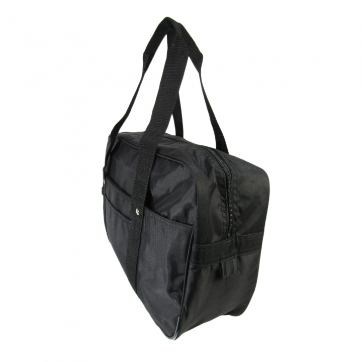 [A.O.T エーオーティー] A4対応 シンプル スクールバッグ スクバ 通学用 サブバッグ 横向き  学校 通学かばん 学生 生徒 男女兼用 黒 ブラック 3387