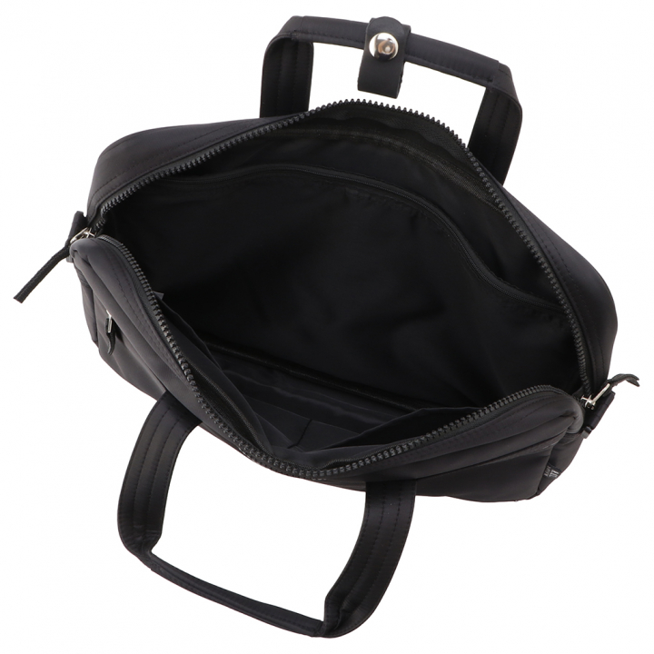 [A.O.T エーオーティー] B5サイズ対応 2way ビジネスバッグ ショルダー 通勤 ビジネス 営業 軽い 黒×灰 ブラック×グレー 3843