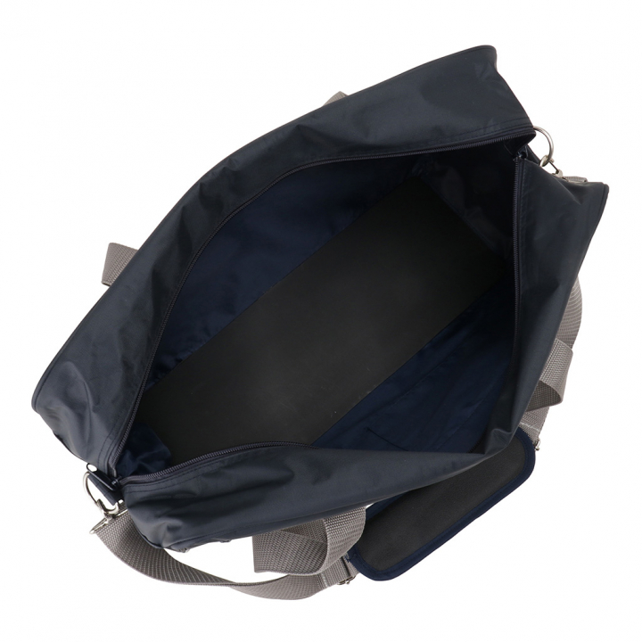 [A.O.T エーオーティー]  A4対応 2WAY スクールバッグ スクバ ファスナー ナイロン 男女兼用 学校 通学かばん 学生 生徒 バッグ 紺×灰 ネイビー×グレー 3308