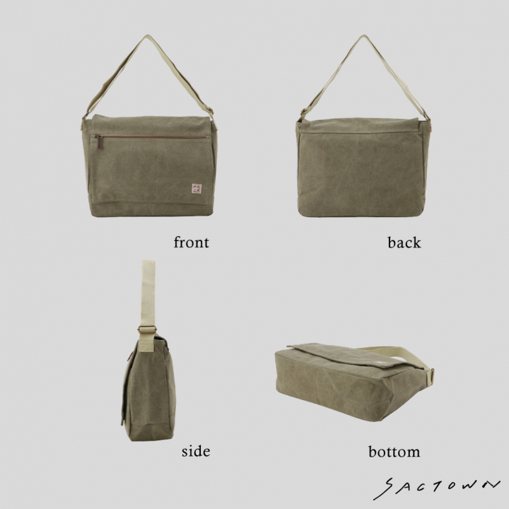 帆布 ショルダーバッグ FLAP SHOULDERシリーズ 3X81 [帆布工房 はんぷこうぼう] 帆布 キャンバス ショルダー斜め掛け A4