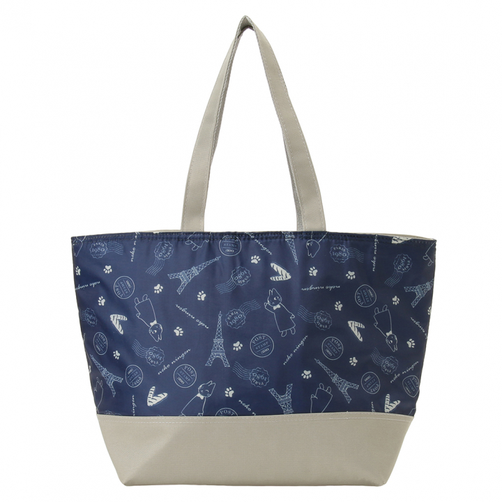 保冷バッグ トートバッグ 5M54 [ネコ人間 nekoningen ねこにんげん] 保温保冷 買い物 レジャー ネコ かわいい レディース ネイビー