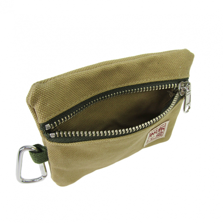 倉敷産帆布 日本製ティッシュポーチ 3J33 [帆布工房 はんぷこうぼう] ミニポーチ 帆布 キャンバス カラビナ付