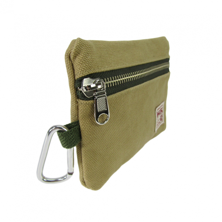 倉敷産帆布 日本製ティッシュポーチ 3J33 [帆布工房 はんぷこうぼう] ミニポーチ 帆布 キャンバス カラビナ付