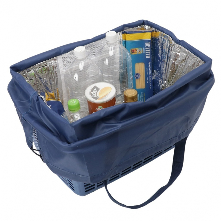 レジかごバッグ 4WA4 [mama fiore マーマフィオーレ] Picoteeシリーズ ピコティ 保温保冷 ネコドット レジカゴバッグ トートバッグ レジャー レディース ブルー