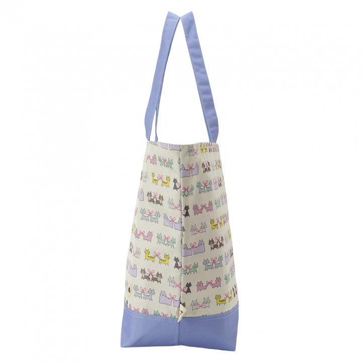 保冷バッグ トートバッグ 4WG7 [mama fiore マーマフィオーレ] Picoteeシリーズ ピコティ 保温保冷 ネコドット 大容量 レジャー キャンプ レディース ブルー