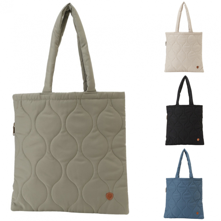トートバッグ 6228 [chiemi sacs チエミサックス] パデッド キルト シンプル A4サイズ 推し活 レディース 00カーキ
