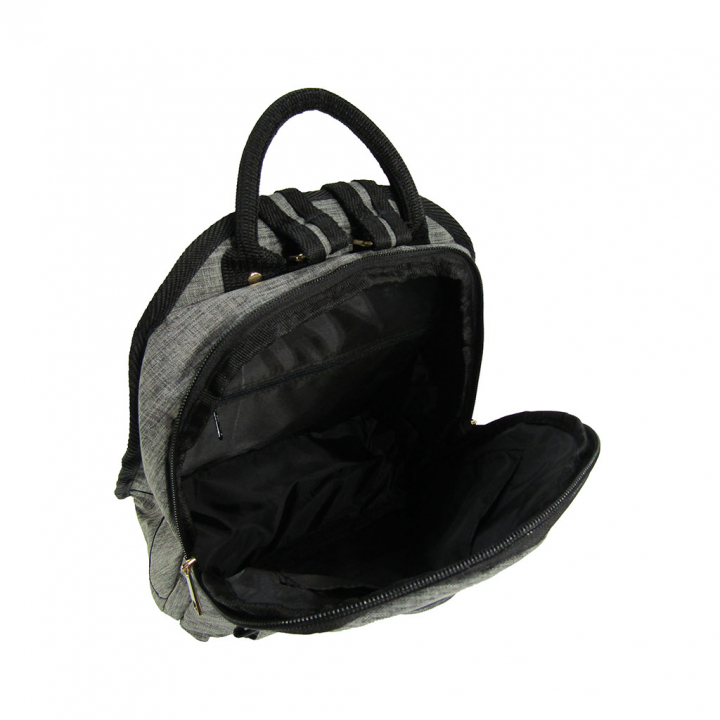 [Sofia Valentino ソフィアバレンチノ] 軽量 リュックサック | ポリエステル かわいい 軽い レディース 多収納 リュック ブラック×グレー 4927
