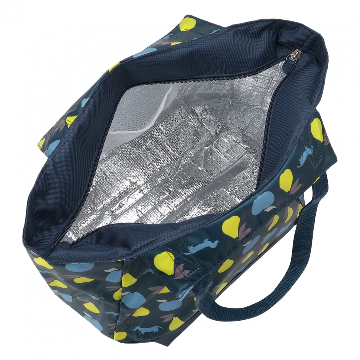 バルーン 保冷バッグ トートバッグ 3L35 [WHOLLY ウォーリー] 保温保冷 大容量 BIGサイズ 買い物 レジャー イヌ レディース ネイビー