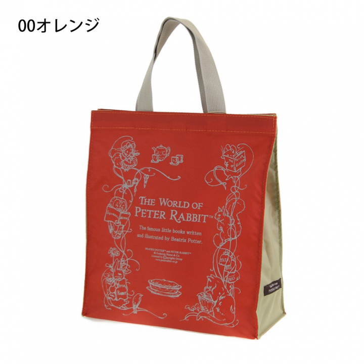 スクエアトートバッグ (S) 0646 [PETER RABBIT(TM) ピーターラビット(TM)] 軽量 B5 買い物 底板付き スクエア型 サブバッグ お稽古 うさぎ