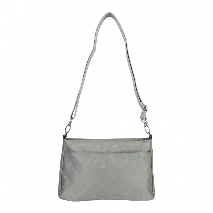 [ANNA CRISTINA アンナクリスティーナ]  モノグラム ウォレットショルダー バッグ |多機能 2WAY バッグインバッグ ポケット充実 お出かけ 通院 レディース 灰 グレー 4A38