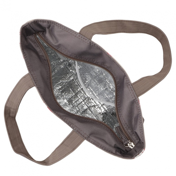  [mama fiore マーマフィオーレ] Picoteeシリーズ ピコティ 保温保冷 ランチバッグ 保冷バッグ | おしゃれ 可愛い サブバッグ 軽量 レディース キッズ 弁当袋 ミニ トートバッグ 4L 便利 モフモフ犬のモフィコ／ベージュ