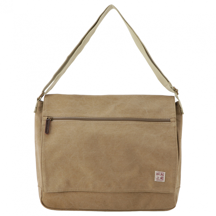 帆布工房 strollシリーズ|フラップショルダーバッグ 横 帆布 10号帆布 キャンバス ムラ染め フラップ A4対応 レディース メンズ ユニセックス 斜め掛け はんぷこうぼう3X81
