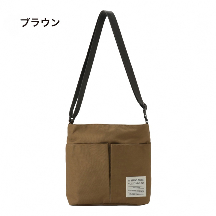 [ONE MILEシリーズ] ポーチ付き♪ 縦型 ショルダーバッグ | 軽量 ポケット充実 ファスナー開閉 男女兼用 シンプル 青 ブルー 4X48