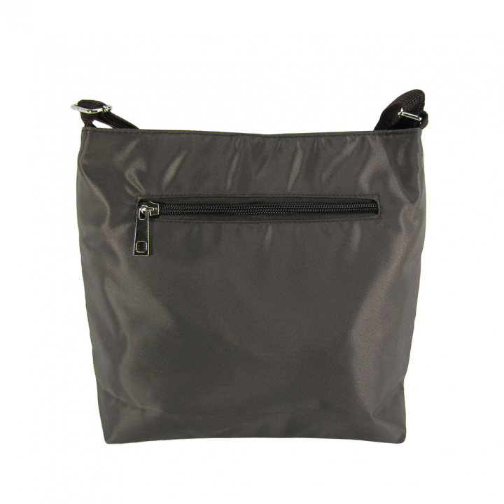 [Sofia Valentino ソフィアバレンチノ] 縦ファスナー ポケット付 ショルダーバッグ｜レディース 多機能 ななめ掛け ブラウン 4874