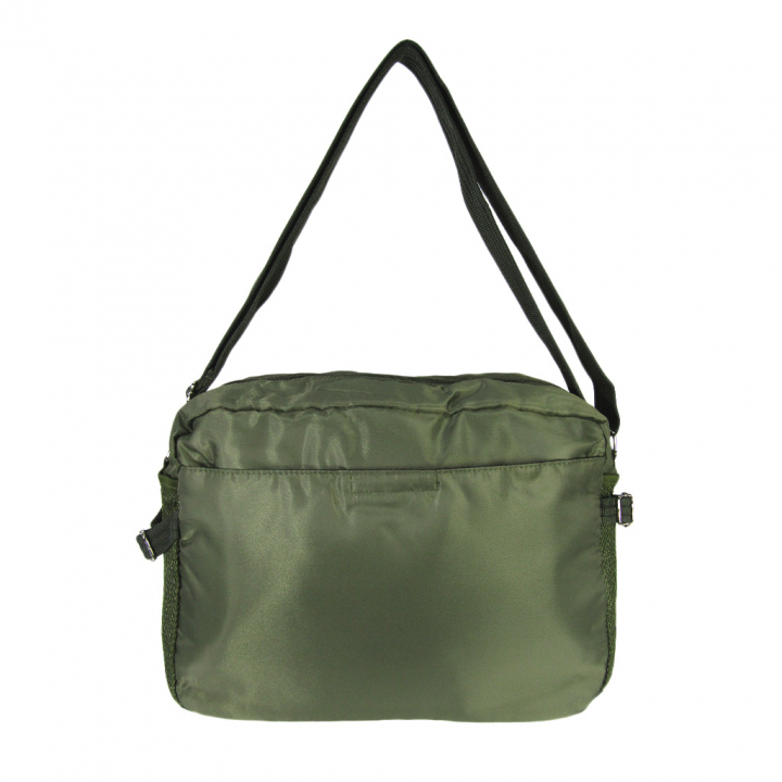 [A.O.T エーオーティー]  多機能 ショルダーバッグ ポケット 収納 便利 タウン カジュアル シンプル 無地 男女兼用 緑 カーキ 3830