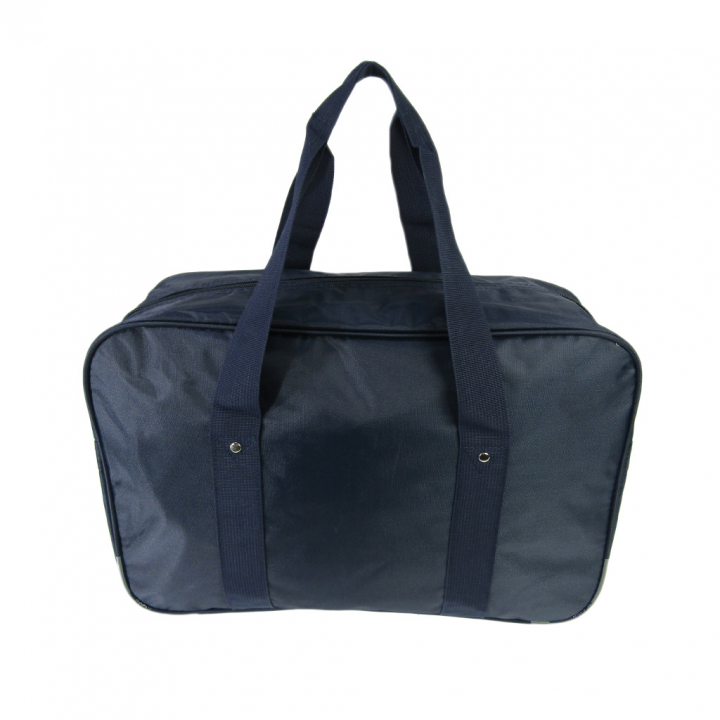 [A.O.T エーオーティー] A4対応 シンプル スクールバッグ スクバ 通学用 サブバッグ 横向き  学校 通学かばん 学生 生徒 男女兼用 紺 ネイビー 3387