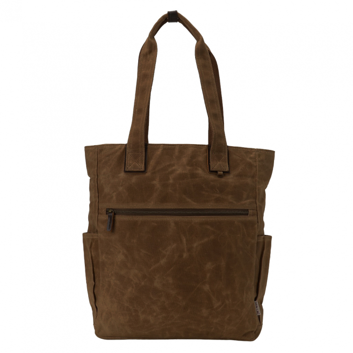 帆布工房 HUSKYII シリーズ 全３色 | A4対応 帆布トートバッグ パラフィン加工 撥水 天然素材 帆布 キャンバス 底板付き 旅行 通学 習い事 男女兼用 丈夫 茶 ブラウン 3X28