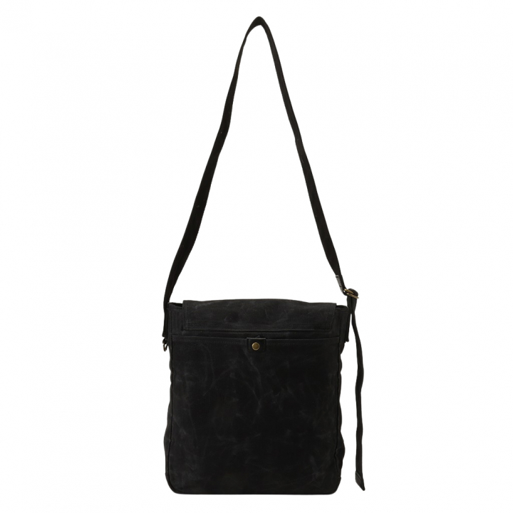 帆布工房 HUSKYII シリーズ 全３色 | A4対応 帆布ショルダーバッグ パラフィン加工 撥水 天然素材 帆布 キャンバス 旅行 通学 男女兼用 頑丈 タブレット 黒 ブラック 3X26