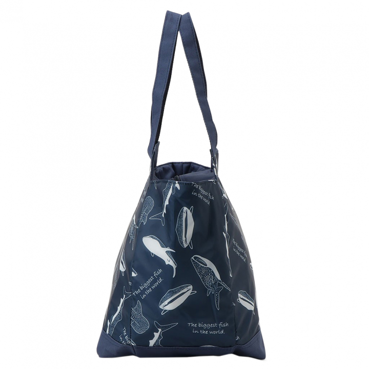 バルーン 保冷バッグ トートバッグ 5N35 [mama fiore マーマフィオーレ] 保温保冷 大容量 BIGサイズ ジンベイザメ 買い物 レジャー レディース ネイビー