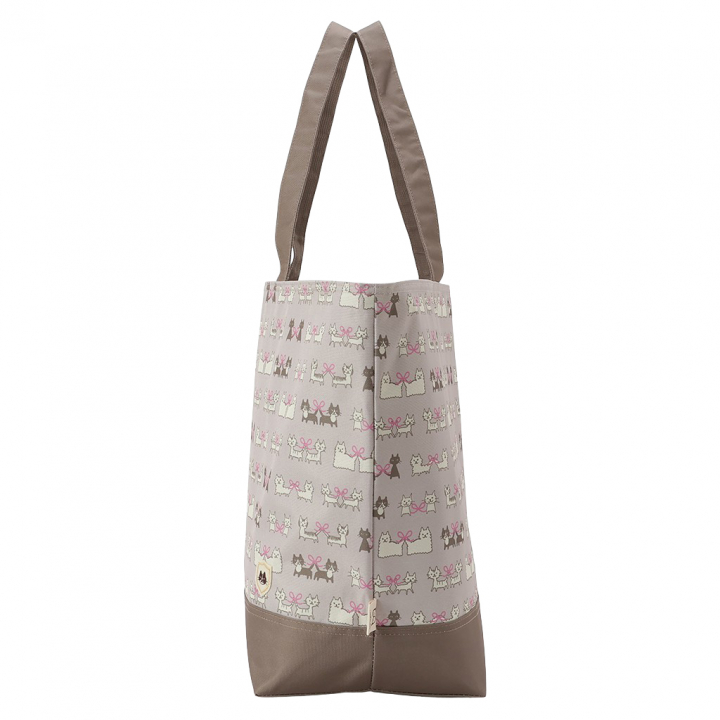 保冷バッグ トートバッグ 4WG7 [mama fiore マーマフィオーレ] Picoteeシリーズ ピコティ 保温保冷 ネコドット 大容量 レジャー キャンプ レディース ベージュ