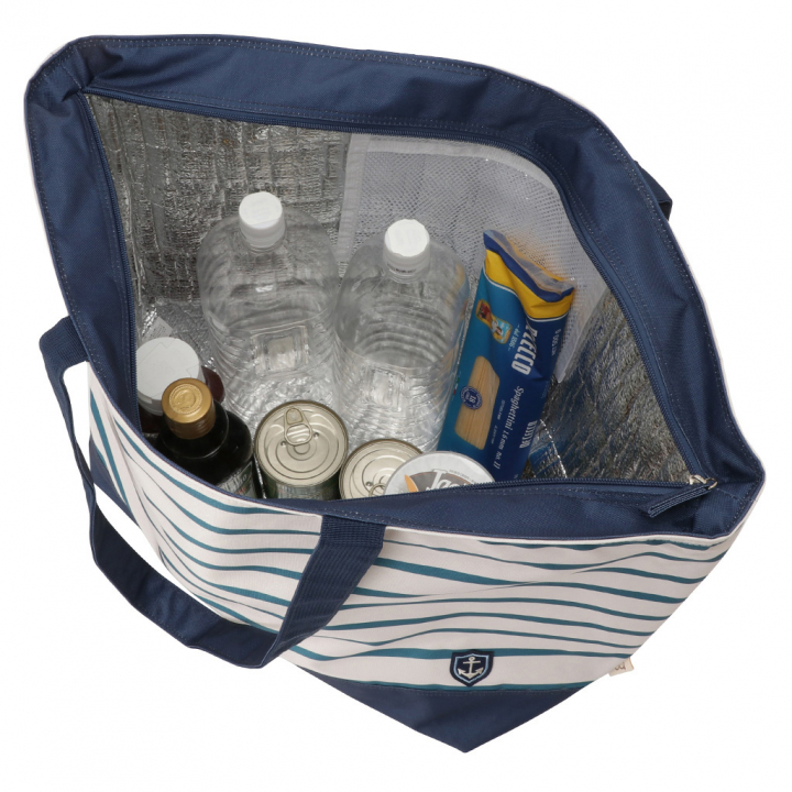 保冷バッグ トートバッグ 4X87 [mama fiore マーマフィオーレ] Picoteeシリーズ ピコティ 保温保冷 マリンボーダー おしゃれ レジャー レディース ネイビー