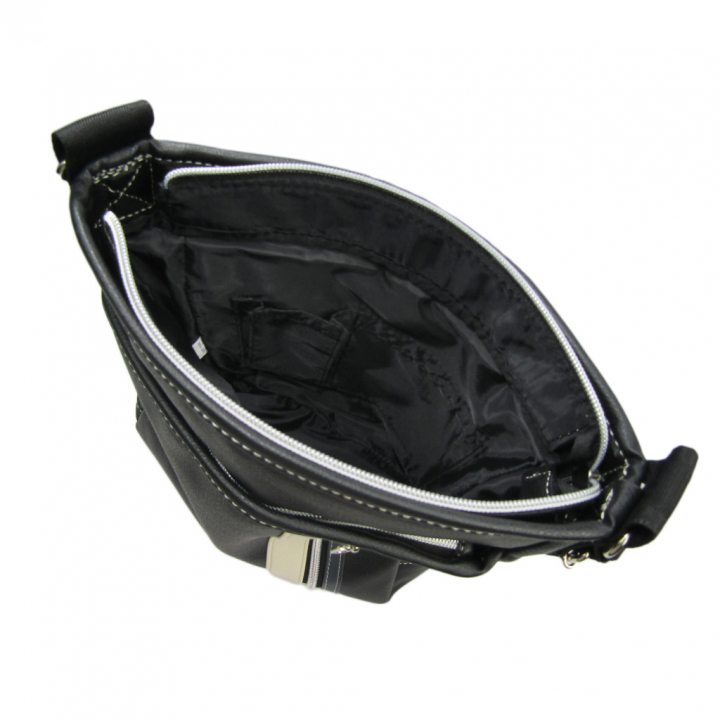 [CUBIC CORE キュービックコア]  ラインショルダーバッグ 合皮 かっこいい メンズ 男女兼用 アンティーク 黒 ブラック 1871