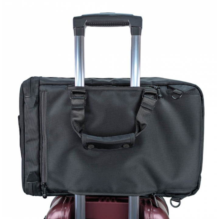 SANDGLASS｜キャリーオン機能 B4対応 2WAYビジネスバッグ 大容量 多機能 撥水 リュック 手持ち ビジネスリュック PC タブレット収納 出張 サンドグラス ブラック 3G02