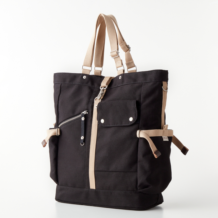 持ち手長さ調整できる！縦型トートバッグ CONTROLIIシリーズ 3X01 [帆布工房 はんぷこうぼう] 帆布 トート キャンバス 大容量 丈夫 便利 ポケット充実 収納力