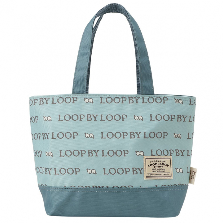  [mama fiore マーマフィオーレ] Picoteeシリーズ ピコティ 保温保冷 ランチバッグ 保冷バッグ | おしゃれ 可愛い サブバッグ 軽量 レディース キッズ 弁当袋 ミニ トートバッグ 4L 便利 ロゴグラム／グリーン