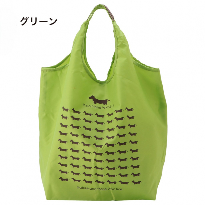 WHOLLY | コンパクト収納 マルシェバッグ | 大きめ 茶系 ベージュ 3L02