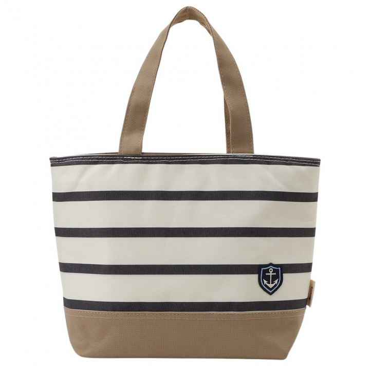  [mama fiore マーマフィオーレ] Picoteeシリーズ ピコティ 保温保冷 ランチバッグ 保冷バッグ | おしゃれ 可愛い サブバッグ 軽量 レディース キッズ 弁当袋 ミニ トートバッグ 4L 便利 マリンボーダー／ブラック