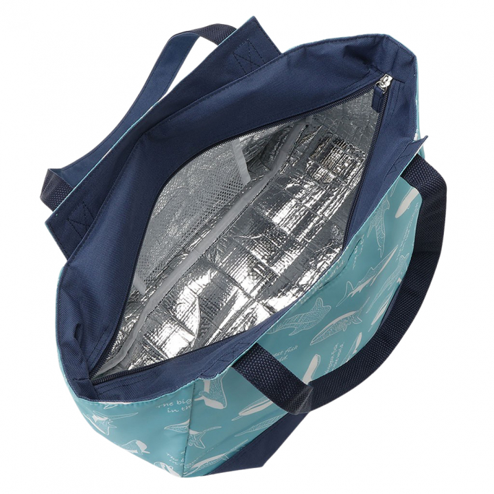 バルーン 保冷バッグ トートバッグ 5N35 [mama fiore マーマフィオーレ] 保温保冷 大容量 BIGサイズ ジンベイザメ 買い物 レジャー レディース サックス