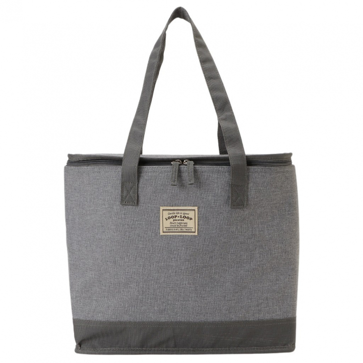  [mama fiore マーマフィオーレ] Picoteeシリーズ ピコティ BOX型 保温保冷トートバッグ 4X54 | 無地 レジャー シンプル 男女兼用 軽量 レディース メンズ 買い物 ピクニック 運動会 イベント ユニセックス グレー