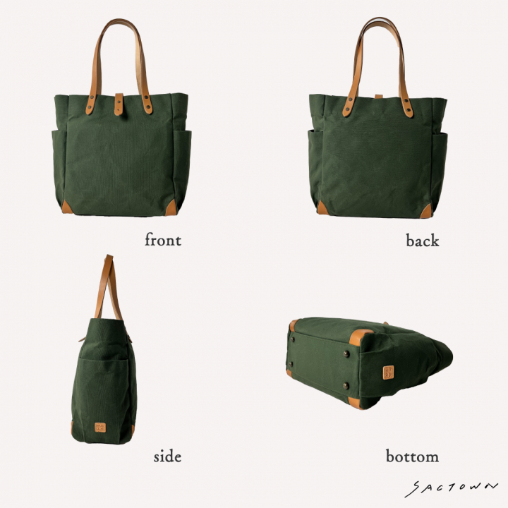 トートバッグ (M) レディース メンズ キャンバストート 日本製 国産帆布 A4 多機能 パラフィン加工 帆布工房(はんぷこうぼう) 3J10