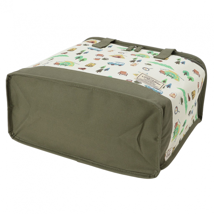  [mama fiore マーマフィオーレ] Picoteeシリーズ ピコティ BOX型 保温 保冷 トートバッグ 4WJ1 保冷バッグ ボックス型 OUTDOOR柄 レジャー キャンプ 買物 レディース カーキ