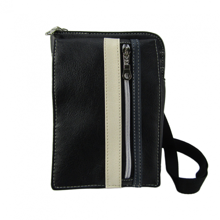 [CUBIC CORE キュービックコア]  3WAY シザーバッグ 合皮 カラビナ付 ベルトループ付 スマホ ショルダー 黒 ブラック 1868