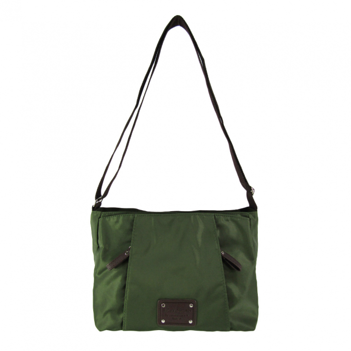 [Sofia Valentino ソフィアバレンチノ] 縦ファスナー ポケット付 横型ショルダーバッグ | レディース 多機能 ななめ掛け カーキ 4875