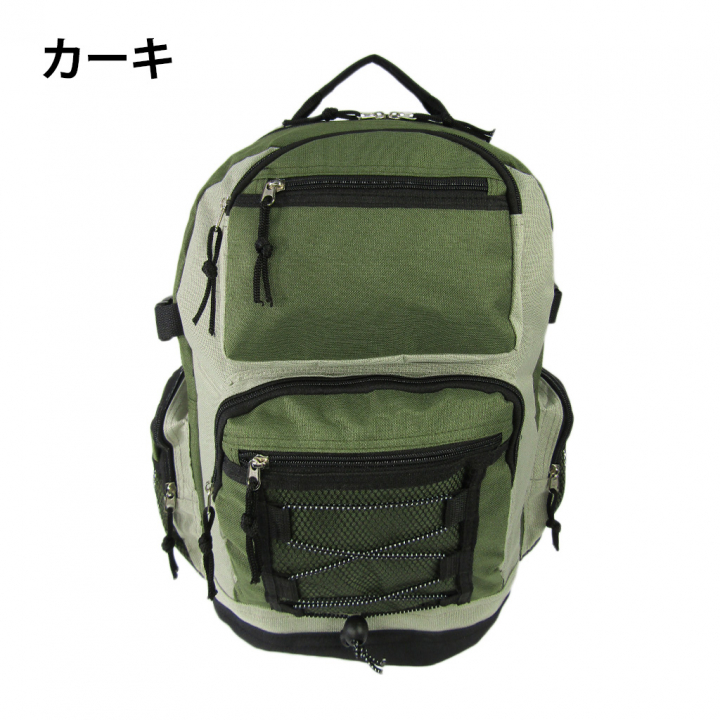バンジーコード付リュック 3386 [EXPEND エクスペンド] 軽量 多機能 タウン 00カーキ