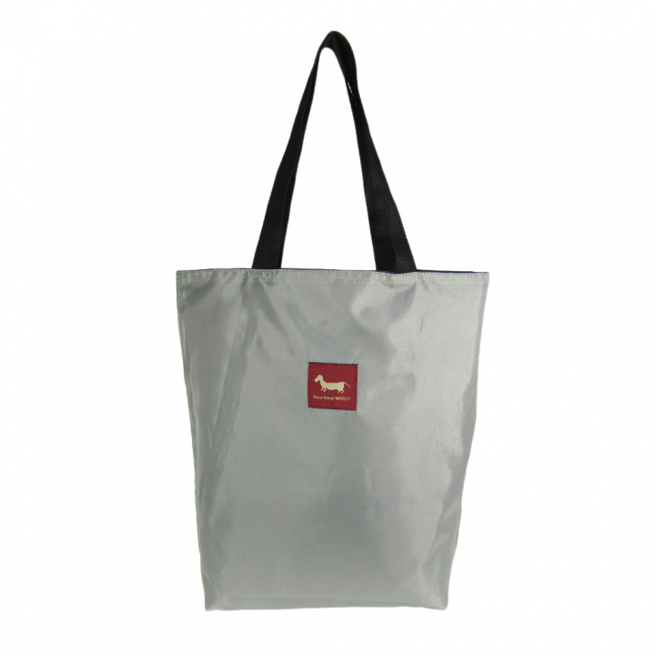 WHOLLY | リバーシブル タテ型トートバッグ | A4対応 紺×グレー系 ネイビー 3L09